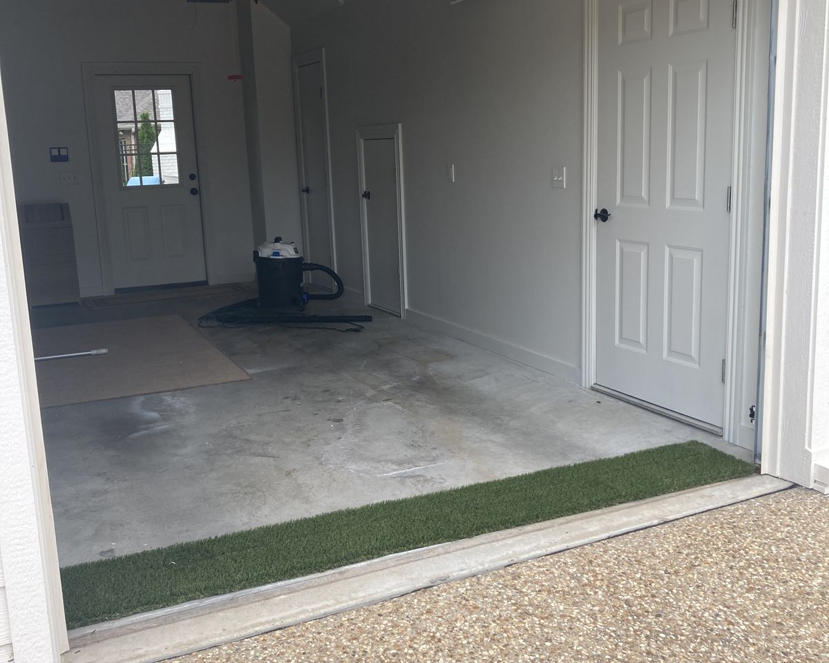 Cleared residential garage after a Top Dog Junk Removal cleanout